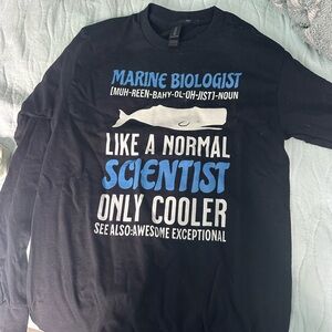 Gildan Black Marine Biologist Graphic Top